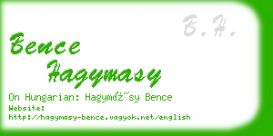 bence hagymasy business card